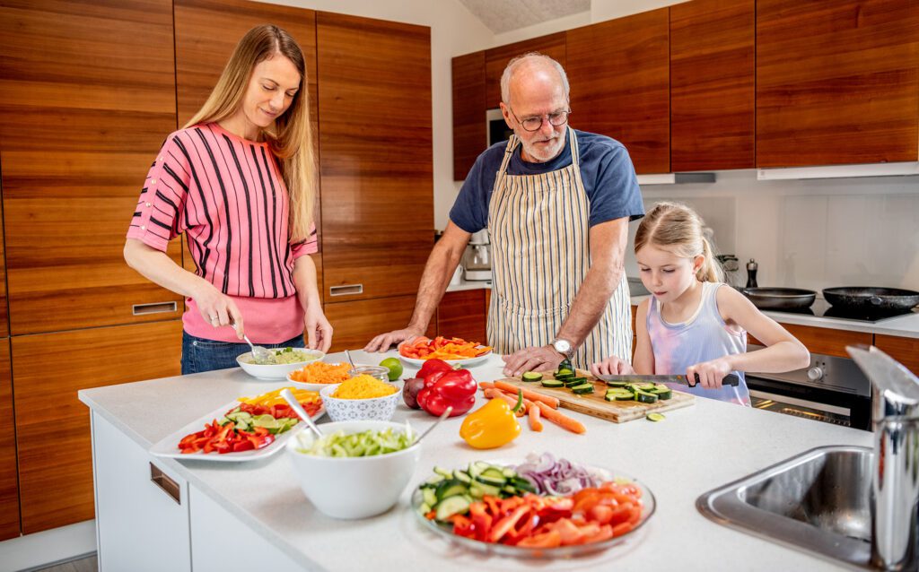 Ferienhaus mit einer großen Küche