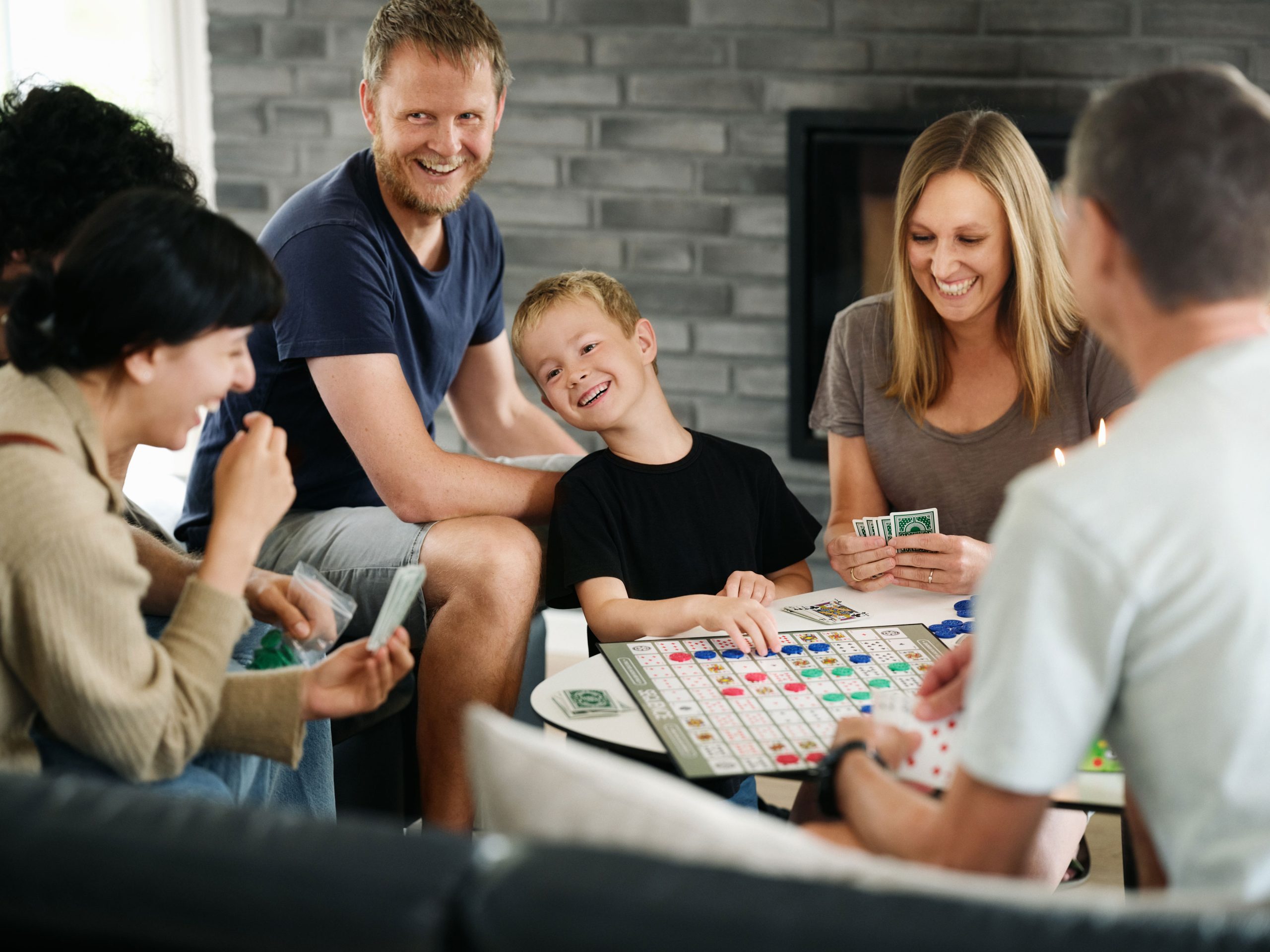 Familie i sommerhus