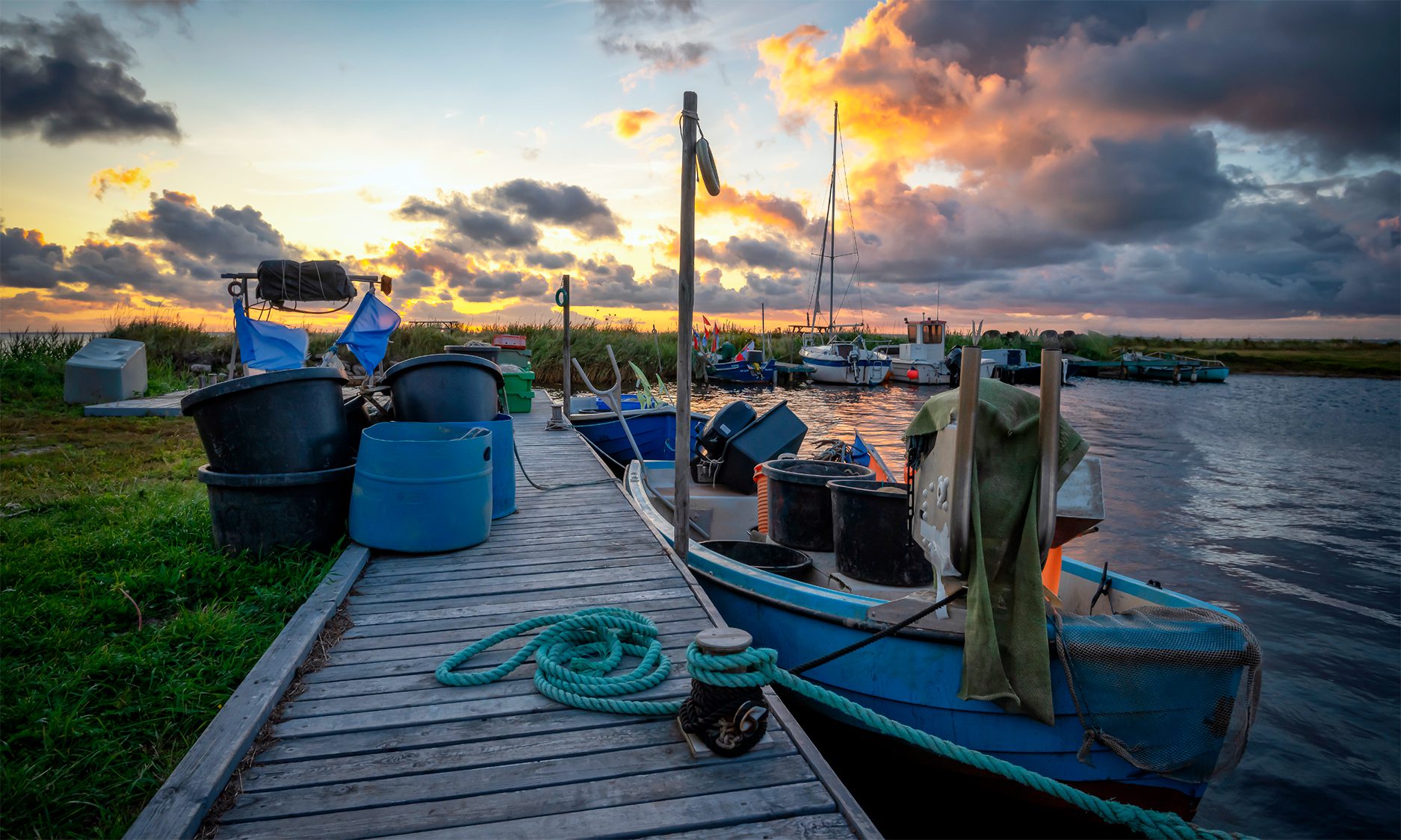 Små både ved Ringkøbing Fjord