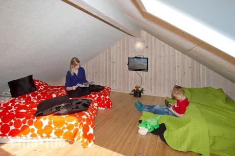 Kinder und Jugendliche können sich in den Dachgiebel zurückziehen