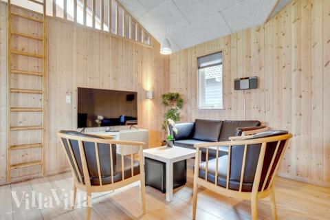 Die Couchecke im Luxusferienhaus Nr. 260 in Südjütland.