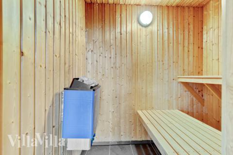 Genießen Sie die heiße Sauna im Luxusferienhaus Nr. 280 für 18 Personen