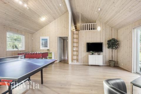 Das Luxusferienhaus 197 für 22 Personen hat einen großen Aktivitätsraum mit u. a. Billard und Darts