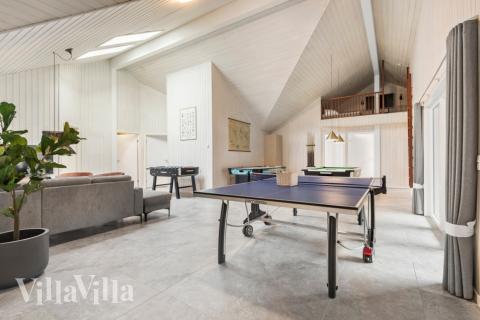 Das Luxusferienhaus 167 für 24 Personen hat einen großen Aktivitätsraum mit u. a. Billard und Darts