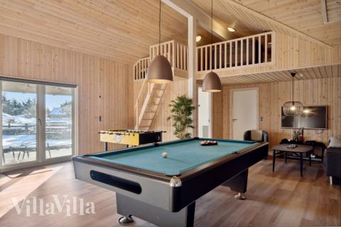 Das Luxusferienhaus 176 für 24 Personen hat einen großen Aktivitätsraum mit u. a. Billard und Darts