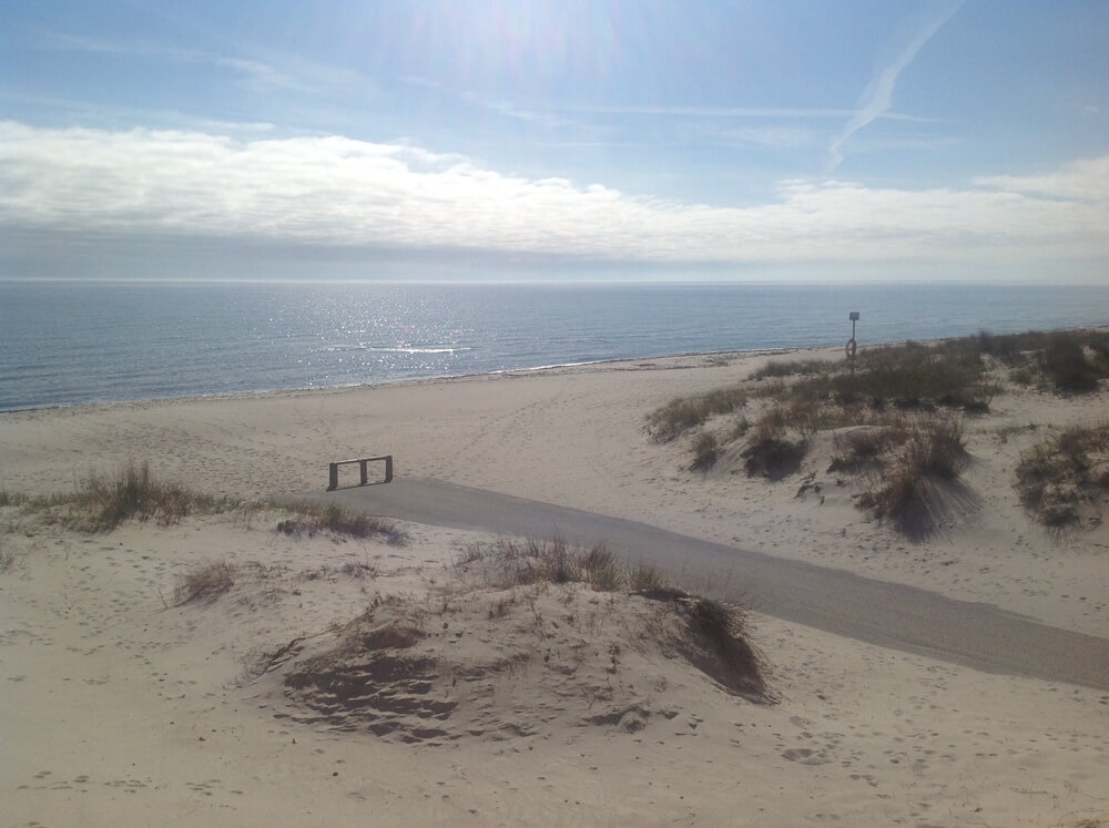 Der herrliche Strand in der Nähe von Luxusferienhaus Nr. 232 bei Lolland/Falster/Mön.