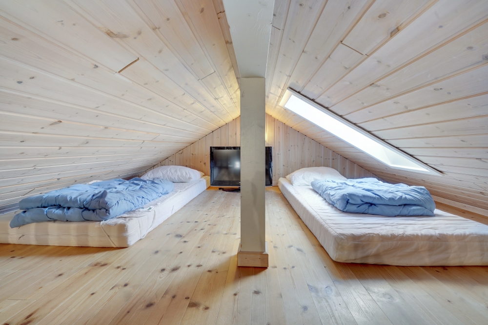 Einige der 10 Schlafgelegenheiten befinden sich im Luxusferienhaus Nr. 232 auf dem ausgebauten Dachboden