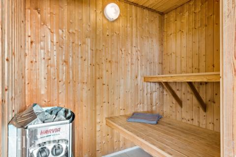 Genießen Sie die heiße Sauna im Luxusferienhaus Nr. 294 für 18 Personen