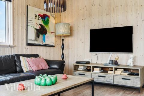 Die Couchecke im Luxusferienhaus Nr. 294 in Westjütland.