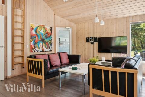 Die Couchecke im Luxusferienhaus Nr. 261 in Westjütland.