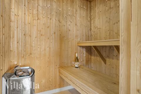 Genießen Sie die heiße Sauna im Luxusferienhaus Nr. 276 für 18 Personen