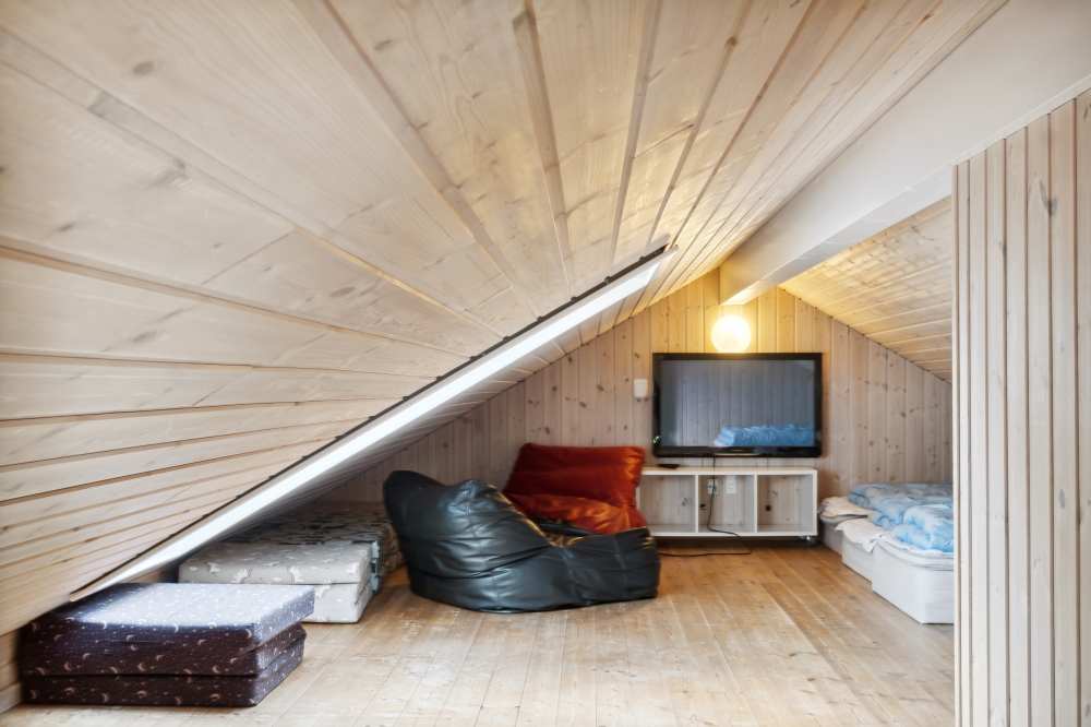 Einige der 19 Schlafgelegenheiten befinden sich im Luxusferienhaus Nr. 282 auf dem ausgebauten Dachboden