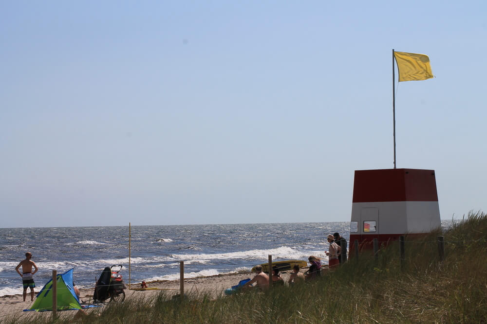 Der herrliche Strand in der Nähe von Luxusferienhaus Nr. 218 bei Lolland/Falster/Mön.