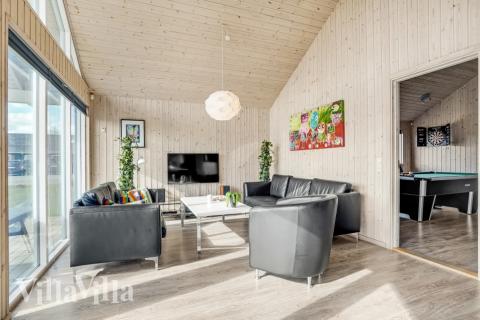 Die Couchecke im Luxusferienhaus Nr. 299 in Lolland/Falster/Mön.