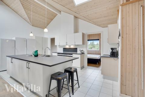 Gut ausgestattete Küche im Luxusferienhaus Nr. 206 in Lolland/Falster/Mön.