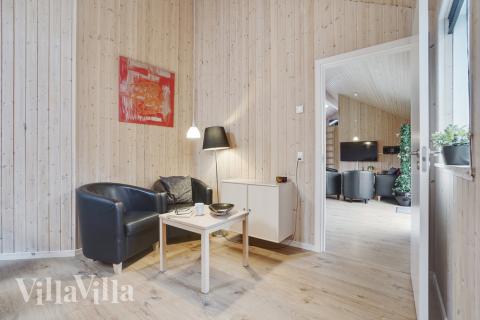 Die Couchecke im Luxusferienhaus Nr. 206 in Lolland/Falster/Mön.