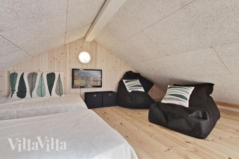 Es gibt viel Platz zum spielen und sich gemütlich zu machen auf der Dachboden