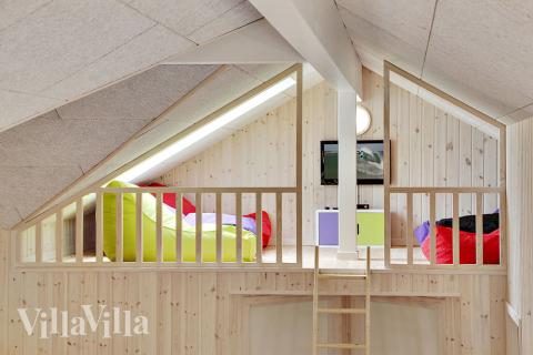 Einige der 22 Schlafgelegenheiten befinden sich im Luxusferienhaus Nr. 318 auf dem ausgebauten Dachboden