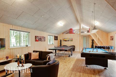 Das Luxusferienhaus 330 für 24 Personen hat einen großen Aktivitätsraum mit u. a. Billard und Darts