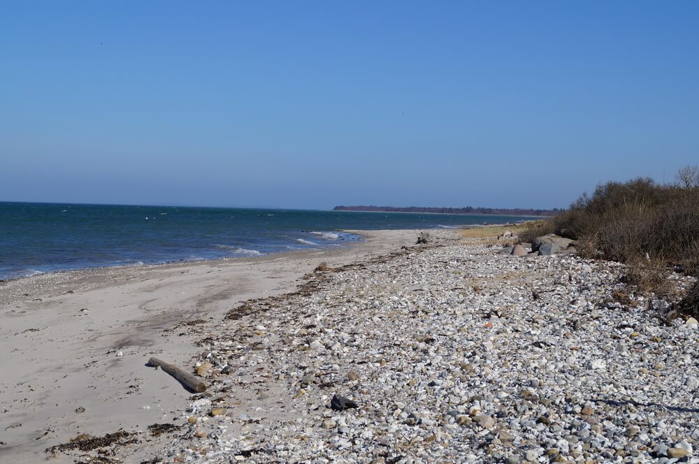 Der herrliche Strand in der Nähe von Luxusferienhaus Nr. 340 bei Fünen und seine Inseln.