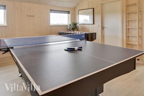 Das Luxusferienhaus 341 für 14 Personen hat einen großen Aktivitätsraum mit u. a. Billard und Darts