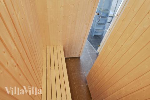 Genießen Sie die heiße Sauna im Luxusferienhaus Nr. 341 für 14 Personen