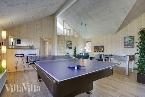 Das Luxusferienhaus 344 für 16 Personen hat einen großen Aktivitätsraum mit u. a. Billard und Darts