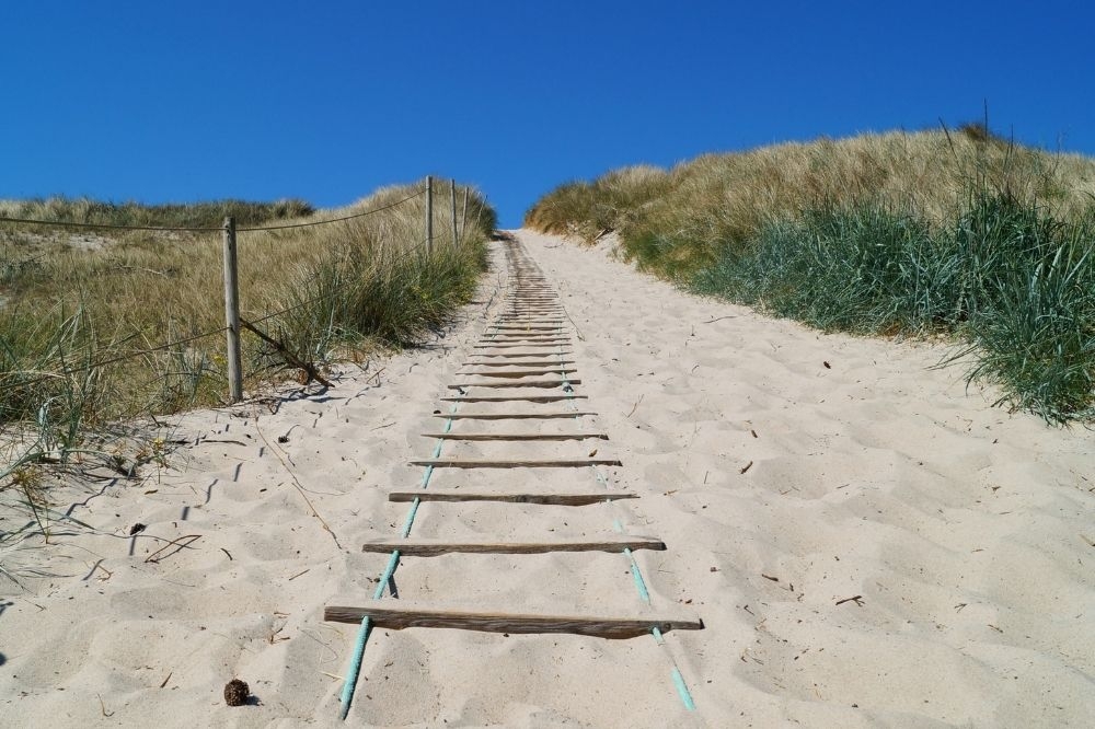 Der Strand in der Nähe von Luxusferienhaus Nr. 348.