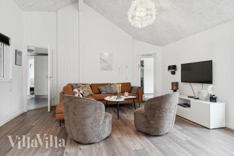 Die Couchecke im Luxusferienhaus Nr. 351 in Nordseeland.