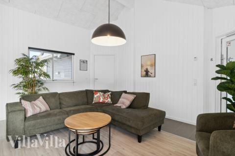 Die Couchecke im Luxusferienhaus Nr. 350 in Nordseeland.