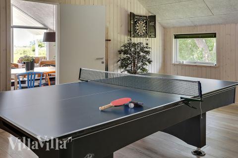 Das Luxusferienhaus 349 für 14 Personen hat einen großen Aktivitätsraum mit u. a. Billard und Darts