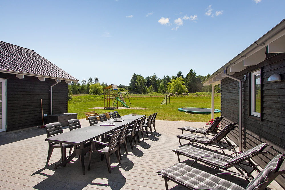Das Luxusferienhaus Nr. 356 hat eine tolle Terrasse, die mit hochwertigen Gartenmöbeln für 20 Personen ausgestattet ist.