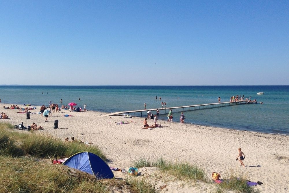 Der Strand in der Nähe von Luxusferienhaus Nr. 356.
