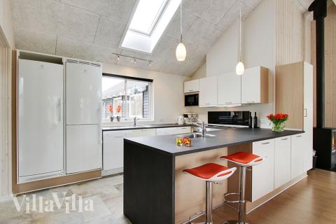 Die Küche im Luxusferienhaus Nr. 358 ist gut eingerichtet.