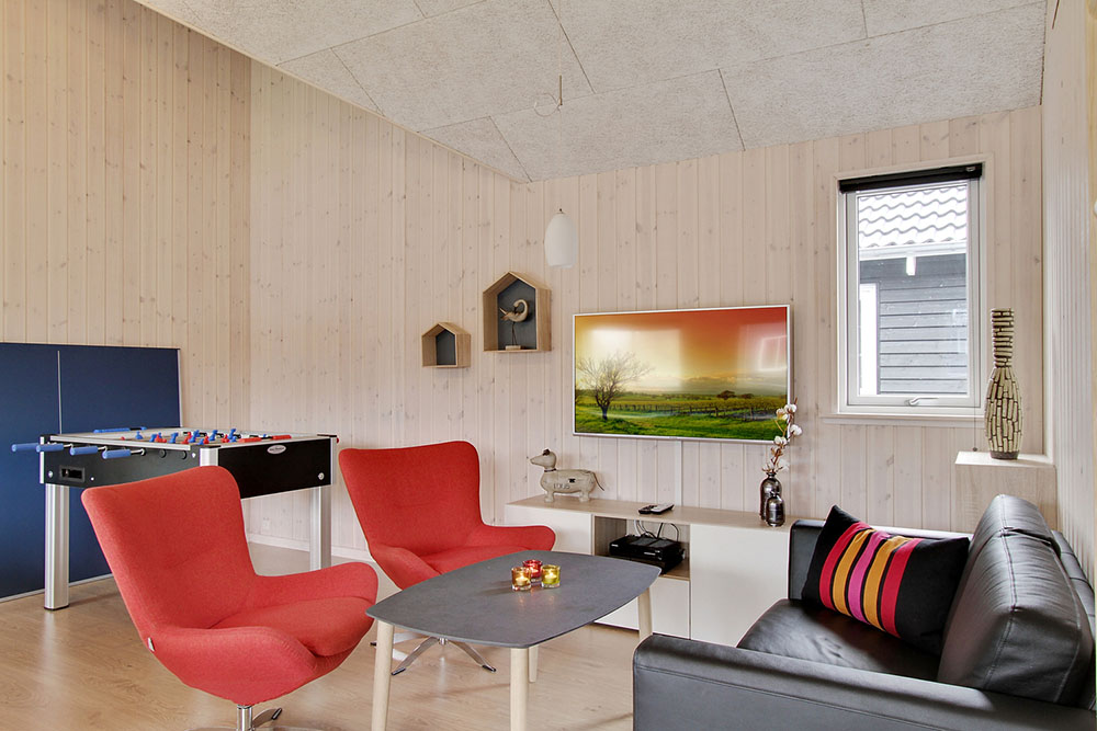 Aktivitätsraum im Luxusferienhaus Nr. 358 mit 7 Schlafzimmern und Platz für 18 Gäste.