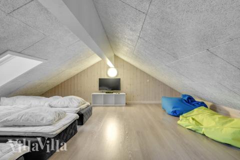 Einige der 24 Schlafgelegenheiten befinden sich im Luxusferienhaus Nr. 362 auf dem ausgebauten Dachboden