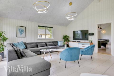 Die Couchecke im Luxusferienhaus Nr. 365 in Nordseeland.