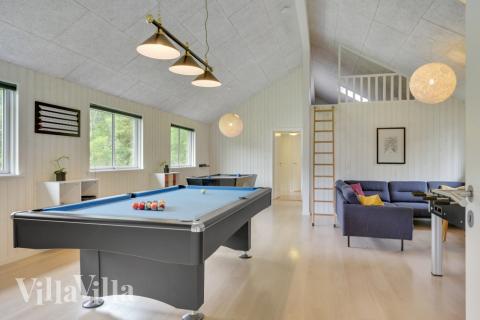 Das Luxusferienhaus 365 für 20 Personen hat einen großen Aktivitätsraum mit u. a. Billard und Darts