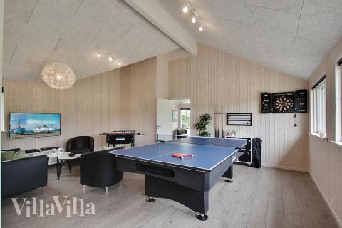 Das Luxusferienhaus 372 für 18 Personen hat einen großen Aktivitätsraum mit u. a. Billard und Darts