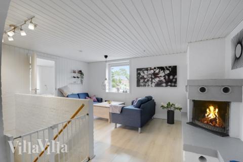 Die Couchecke im Luxusferienhaus Nr. 373 in Limfjord.