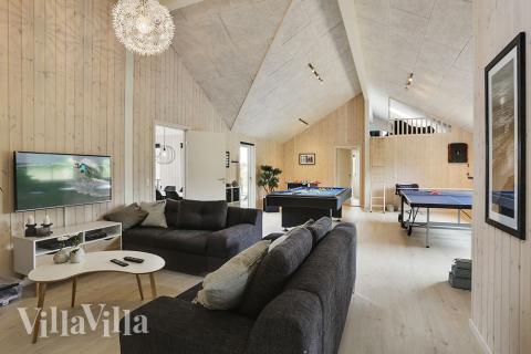 Das Luxusferienhaus 376 für 22 Personen hat einen großen Aktivitätsraum mit u. a. Billard und Darts