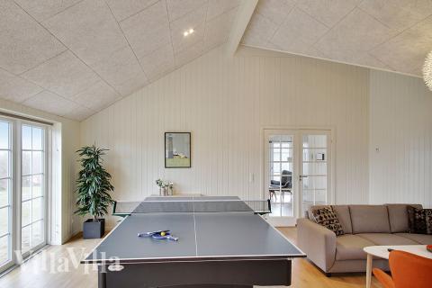 Das Luxusferienhaus 386 für 18 Personen hat einen großen Aktivitätsraum mit u. a. Billard und Darts