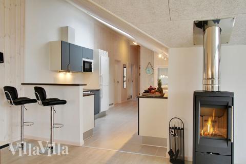 Die Küche im Luxusferienhaus Nr. 708 ist gut eingerichtet.