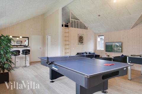Das Luxusferienhaus 712 für 18 Personen hat einen großen Aktivitätsraum mit u. a. Billard und Darts