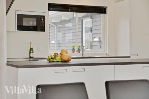 Die Küche im Luxusferienhaus Nr. 388 ist gut eingerichtet.