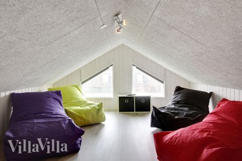 Einige der 24 Schlafgelegenheiten befinden sich im Luxusferienhaus Nr. 400 auf dem ausgebauten Dachboden