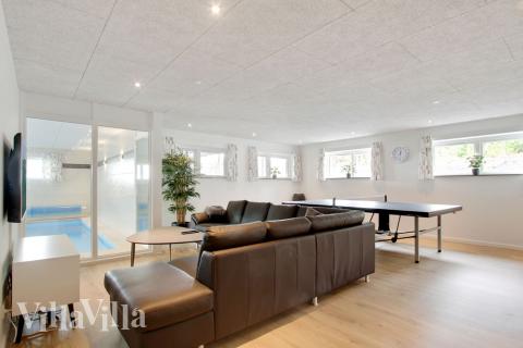 Das Luxusferienhaus 400 für 24 Personen hat einen großen Aktivitätsraum mit u. a. Billard und Darts