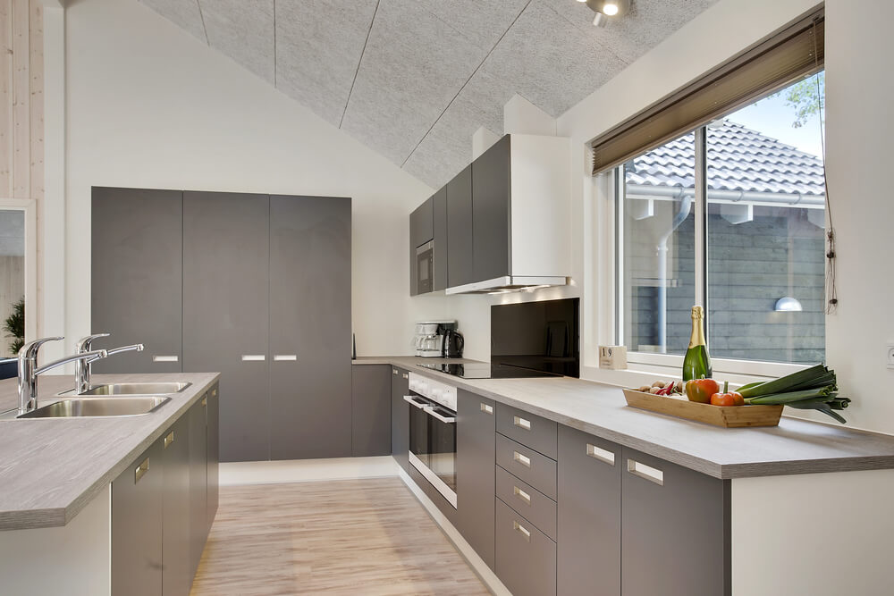 Die Küche im Luxusferienhaus Nr. 406 ist gut eingerichtet.