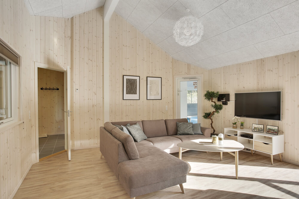 Der Aufenthaltsraum bietet Platz für 24 Personen, wenn ihr das Ferienhaus 406 in Nordseeland besucht.