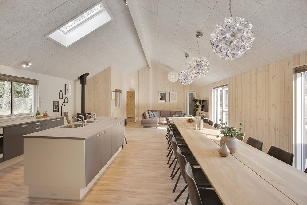 Aufenthaltsraum mit Platz für 24 im Luxusferienhaus Nr. 406.